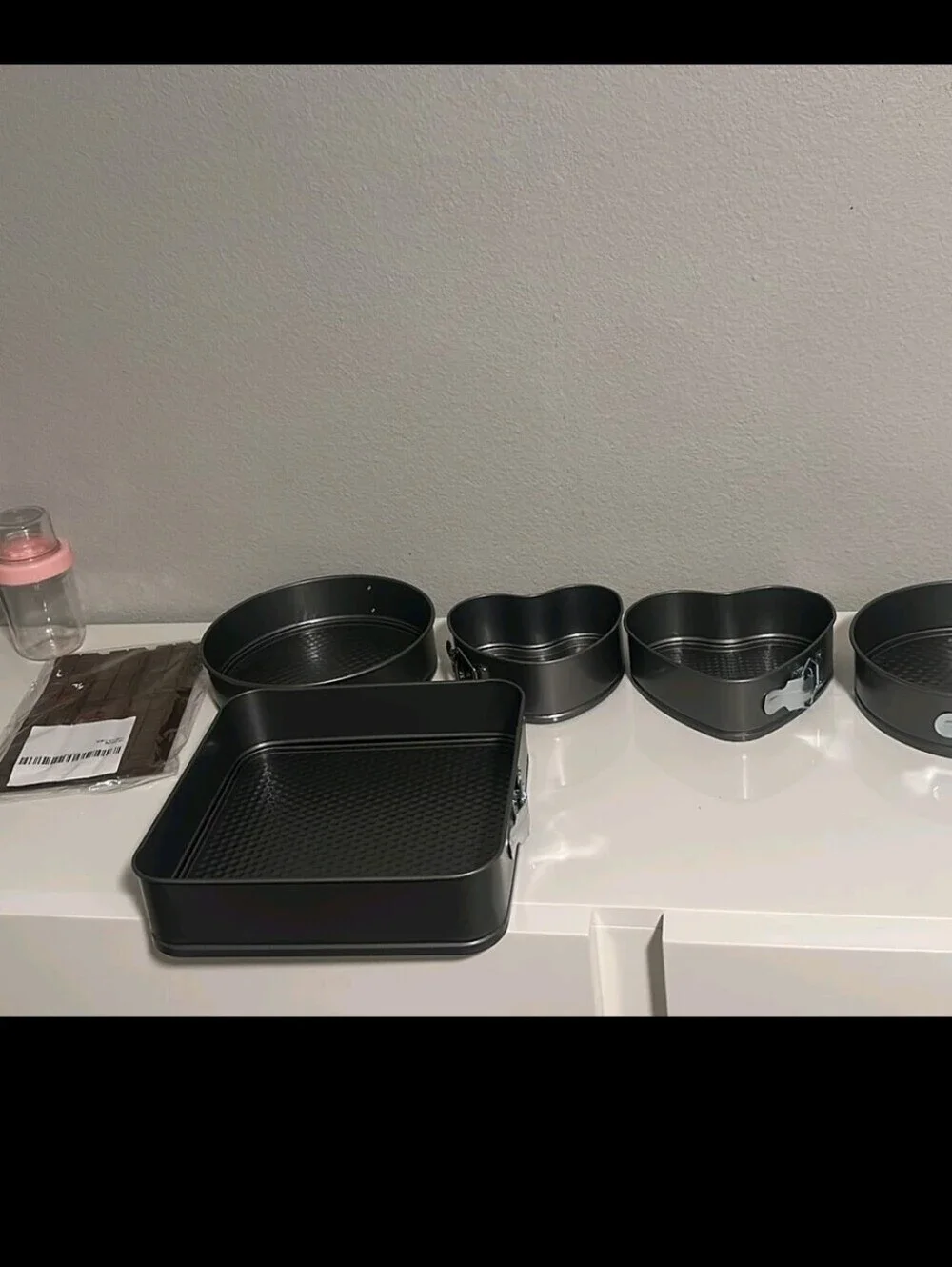 Nonstick Springform Cake Pan Set - Black - Unbranded